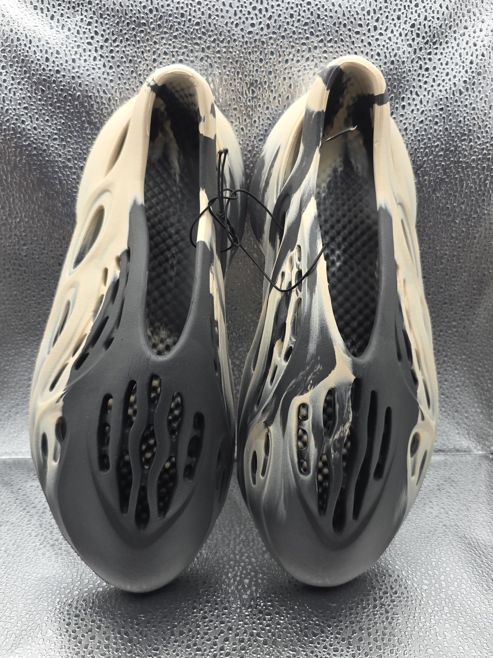 Sculpted Foam Slip-On Clog in Black and Beige